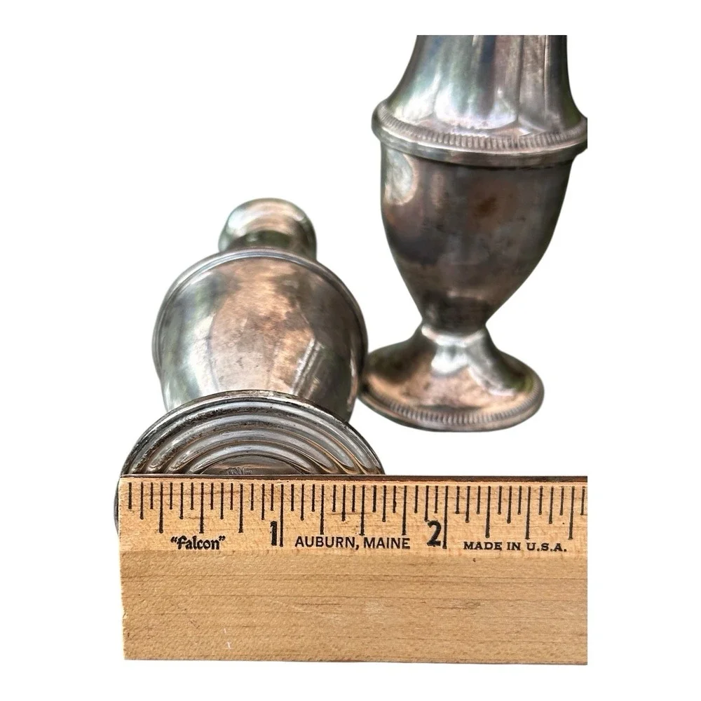 Vintage DUCHIN CREATION Sterling‎ Silver Salt & Pepper Shakers